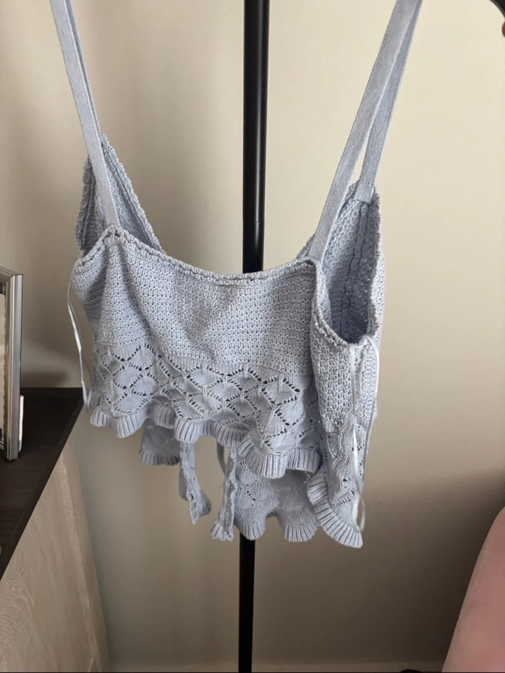 Olive & Oak Pale Blue Knit Set- Top and Midi Skirt - Picture 3 of 6